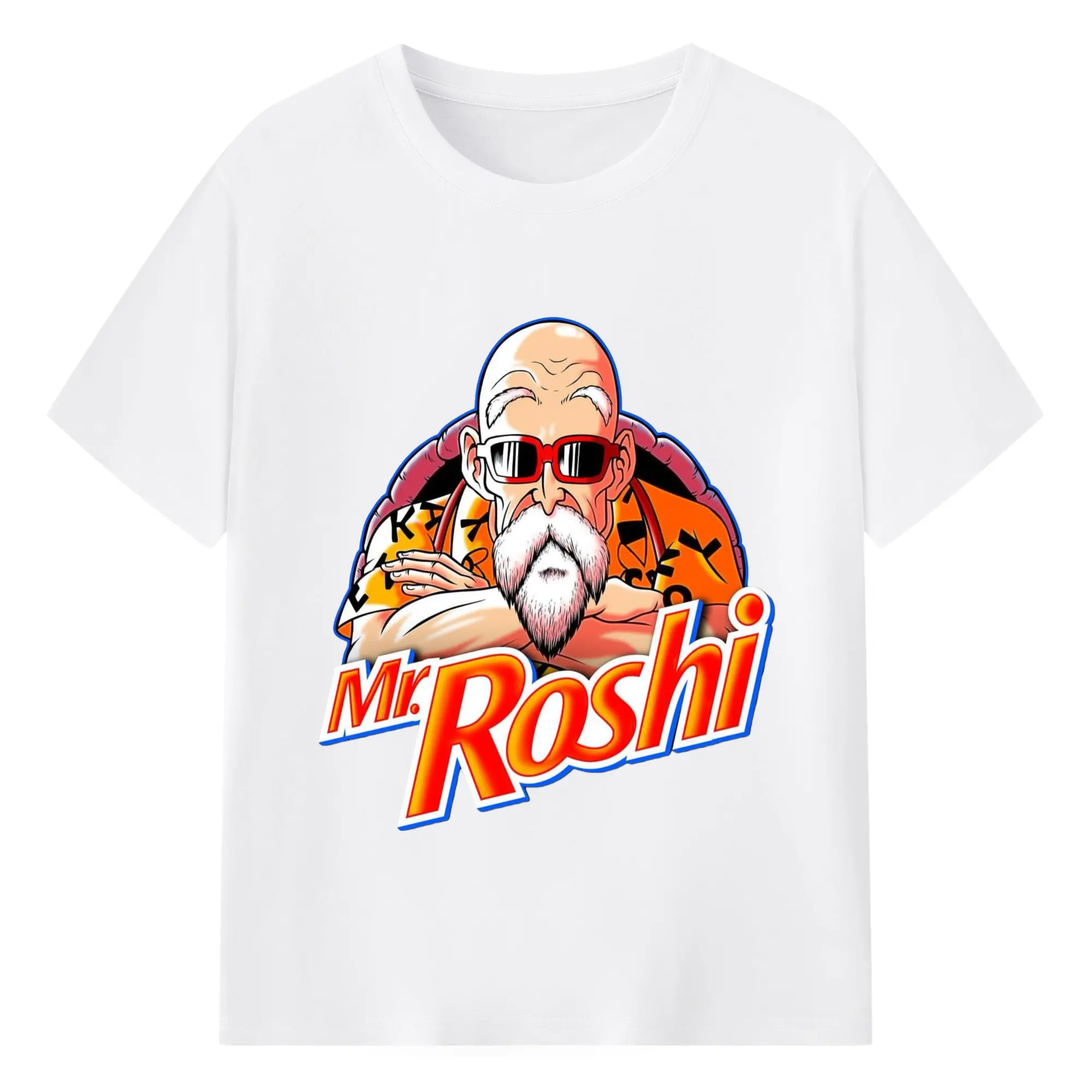 Dragon Ball Master Roshi vintage T-Shirt - 180g Cotton T-Shirt With Front Heat Transfer Print – Soft, Lightweight, Fitted Design – Comfortable Casual Wear For Sports & Everyday Use