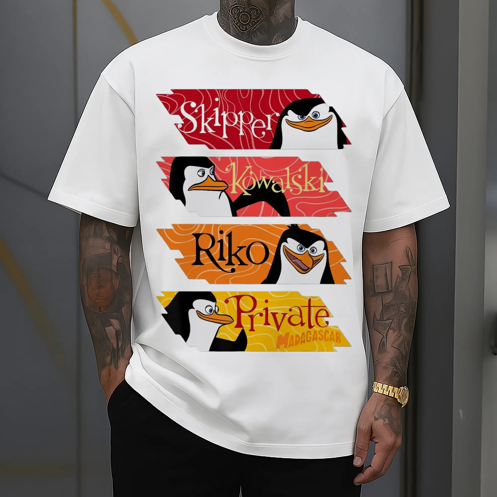 penguins of madagascar cartoon t shirt