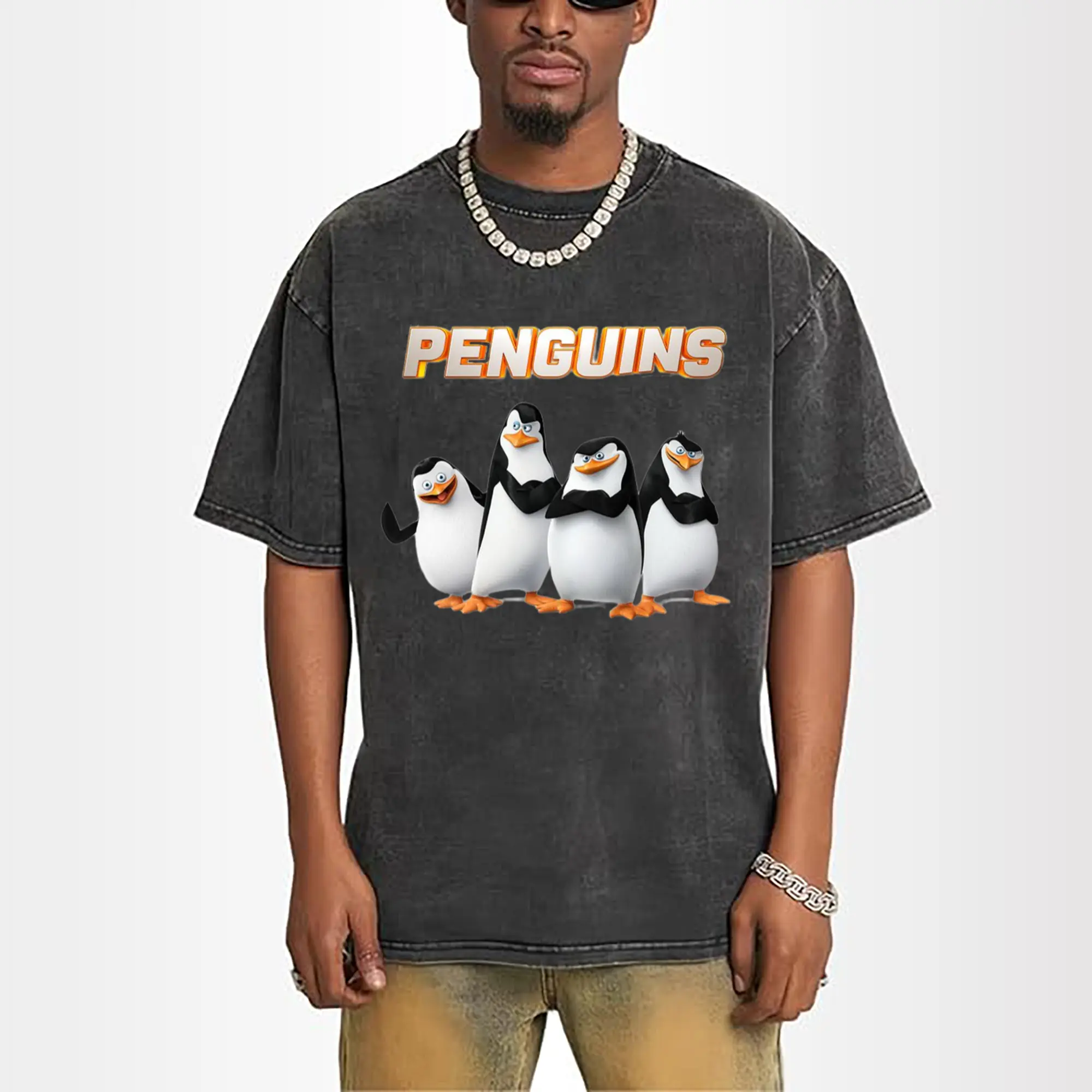 men's penguins of madagascar t shir