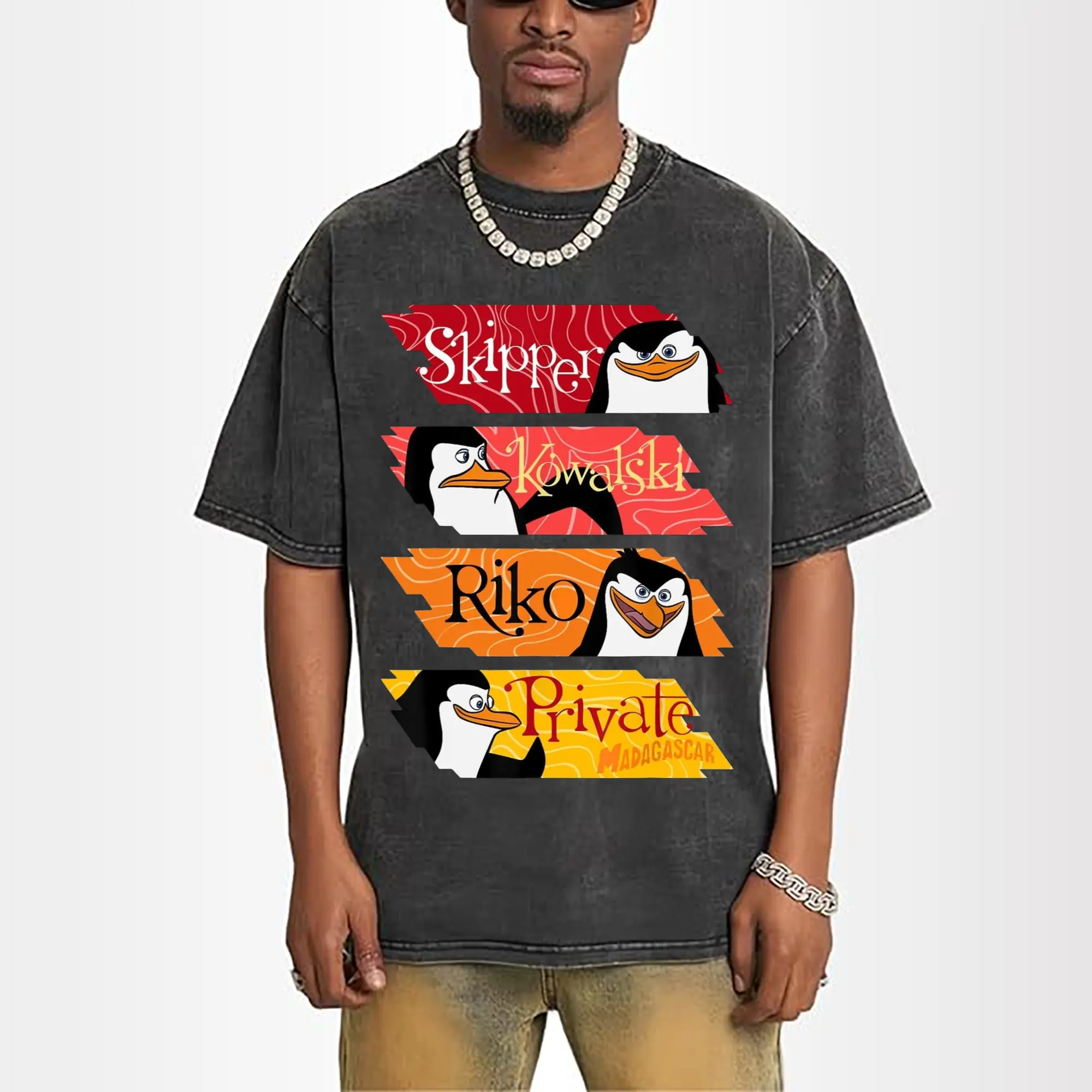 penguins of madagascar cartoon t shirt