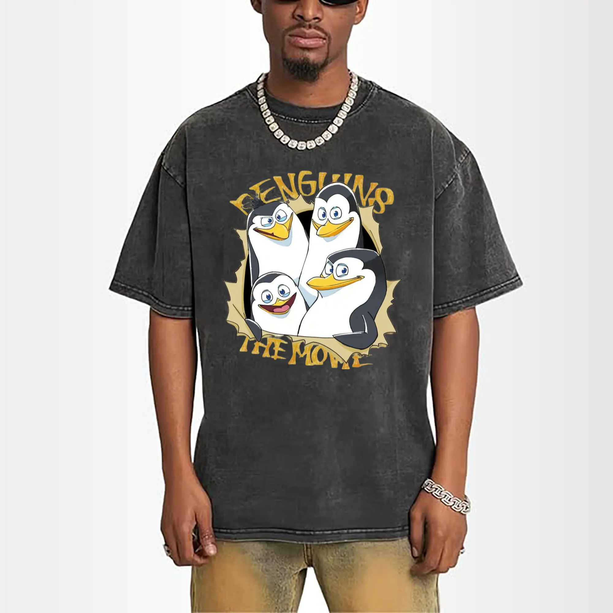 penguins of madagascar collage t shirt​