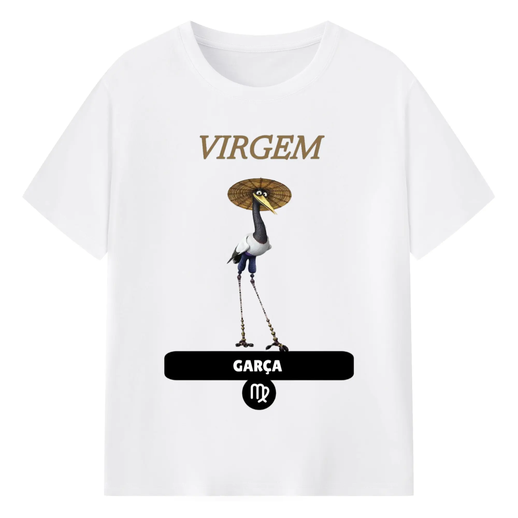 Kung Fu Panda Crane‌ shirt - 180g Cotton T-Shirt With Front Heat Transfer Print – Soft, Lightweight, Fitted Design – Comfortable Casual Wear For Sports & Everyday Use