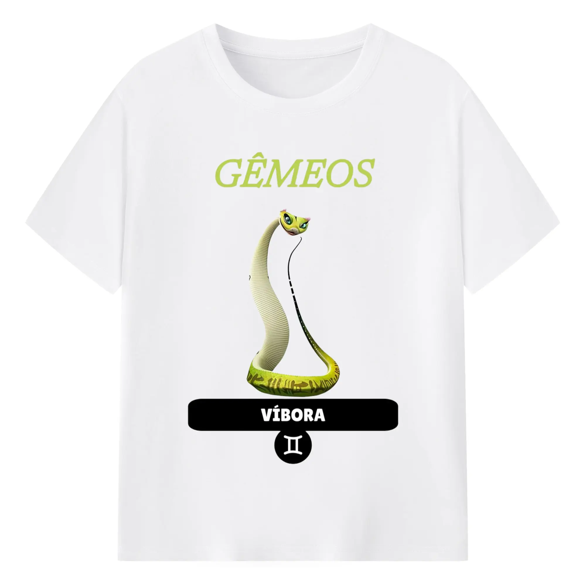 Men's Kung Fu Panda ‌Viper‌ shirt - 180g Cotton T-Shirt With Front Heat Transfer Print – Soft, Lightweight, Fitted Design – Comfortable Casual Wear For Sports & Everyday Use