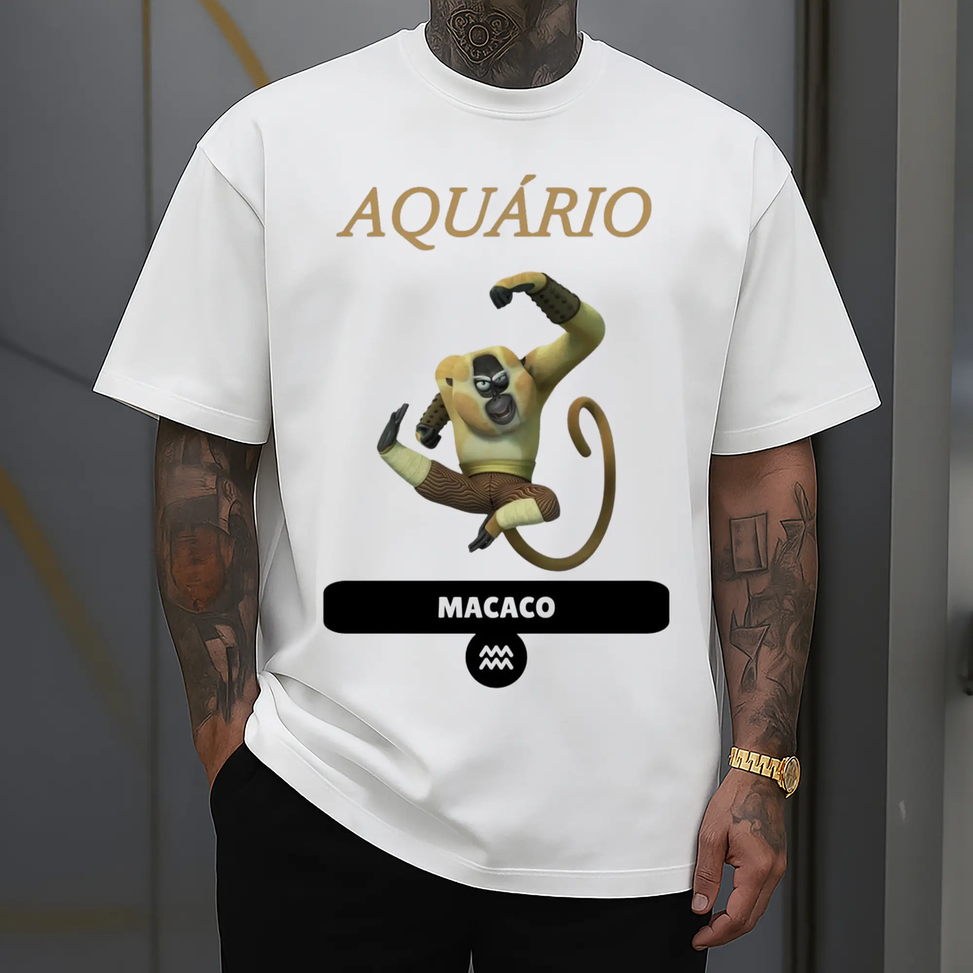 Kung Fu Panda ‌Monkey graphic shirt