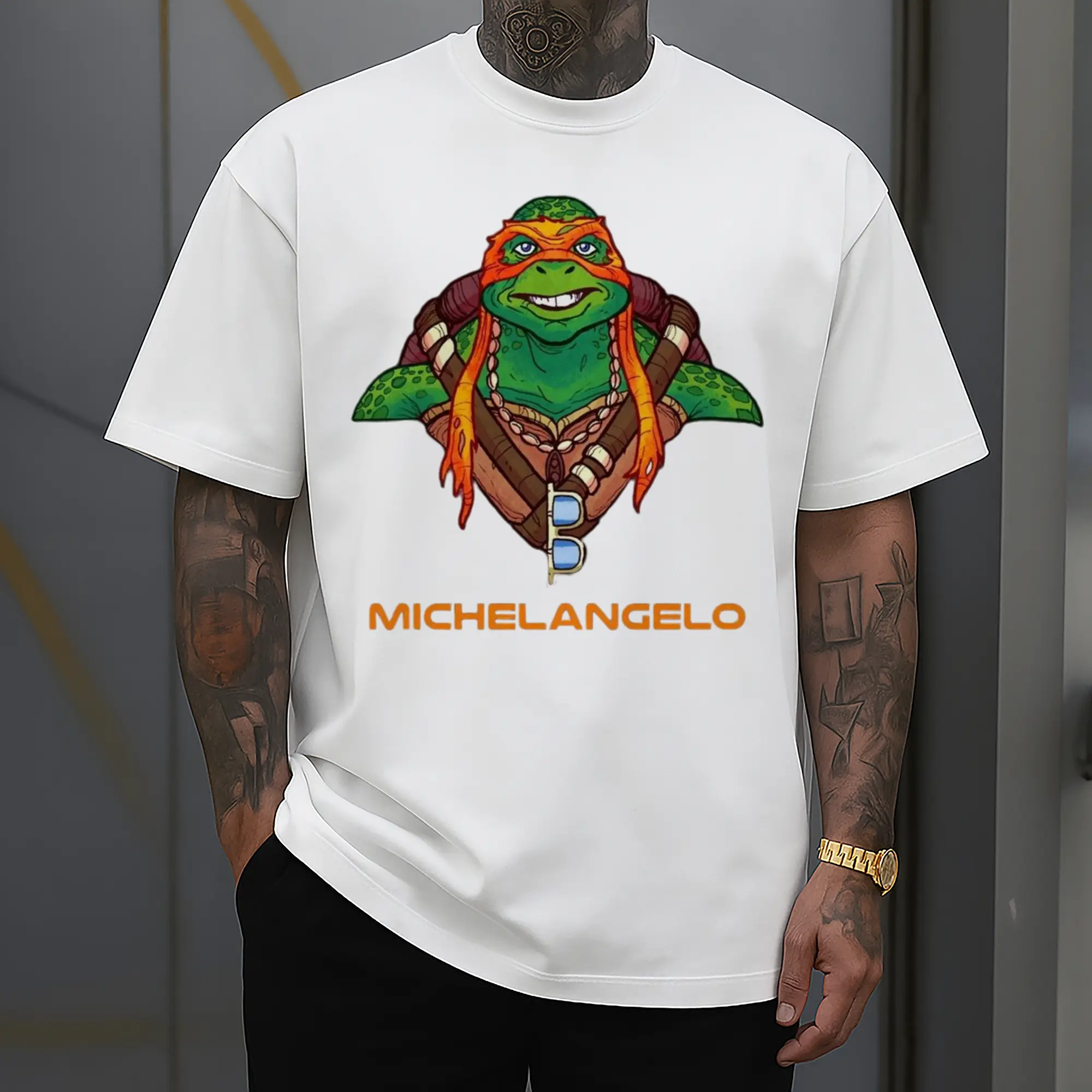 Teenage Mutant Ninja Turtles Michelangelo face Shirt