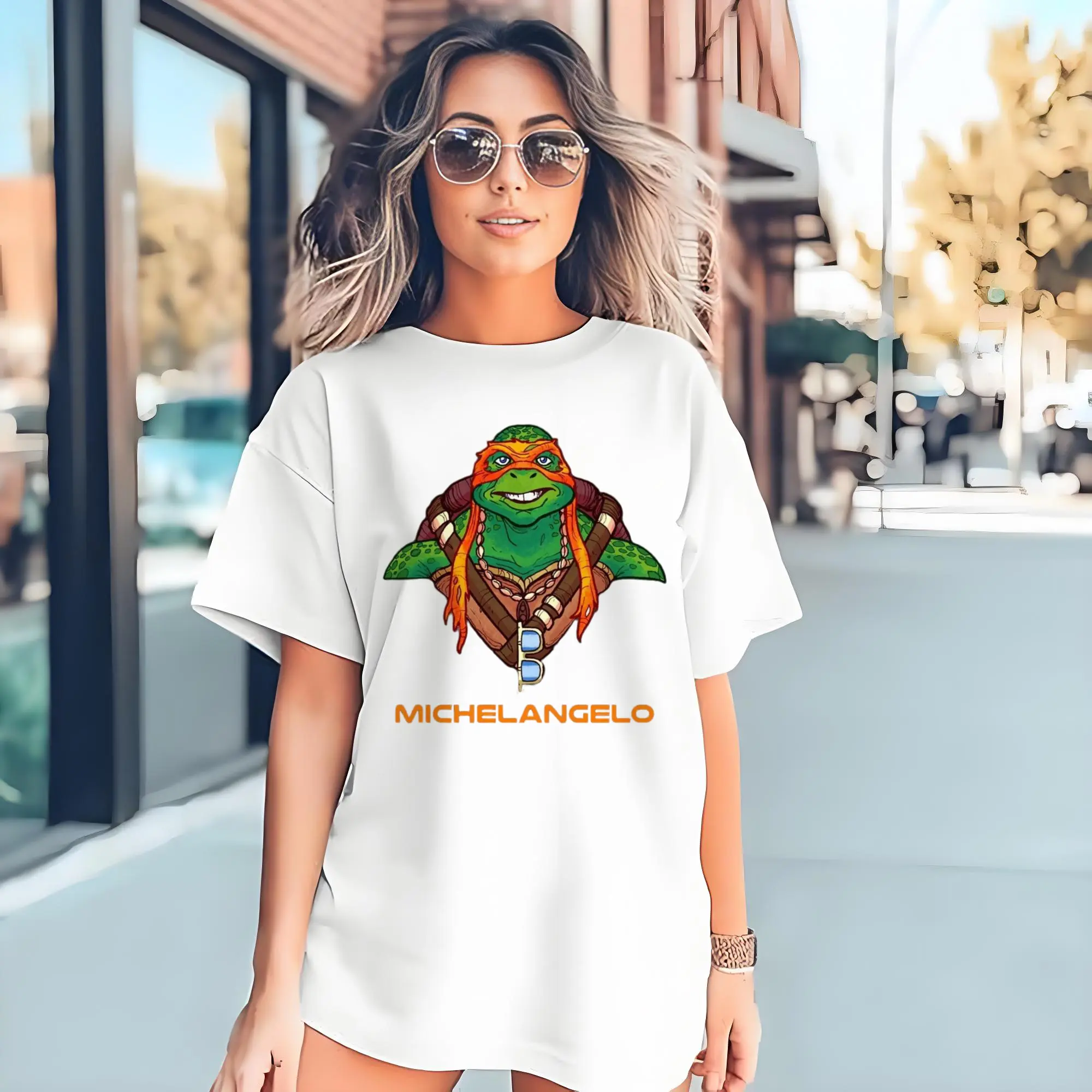 Teenage Mutant Ninja Turtles Michelangelo face Shirt