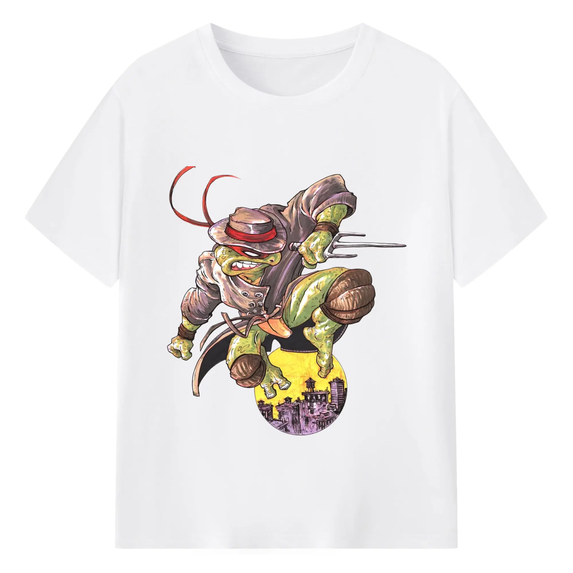 Teenage Mutant Ninja Turtles Raphael graphic T-Shirt - 180g Cotton T-Shirt With Front Heat Transfer Print – Soft, Lightweight, Fitted Design – Comfortable Casual Wear For Sports & Everyday Use