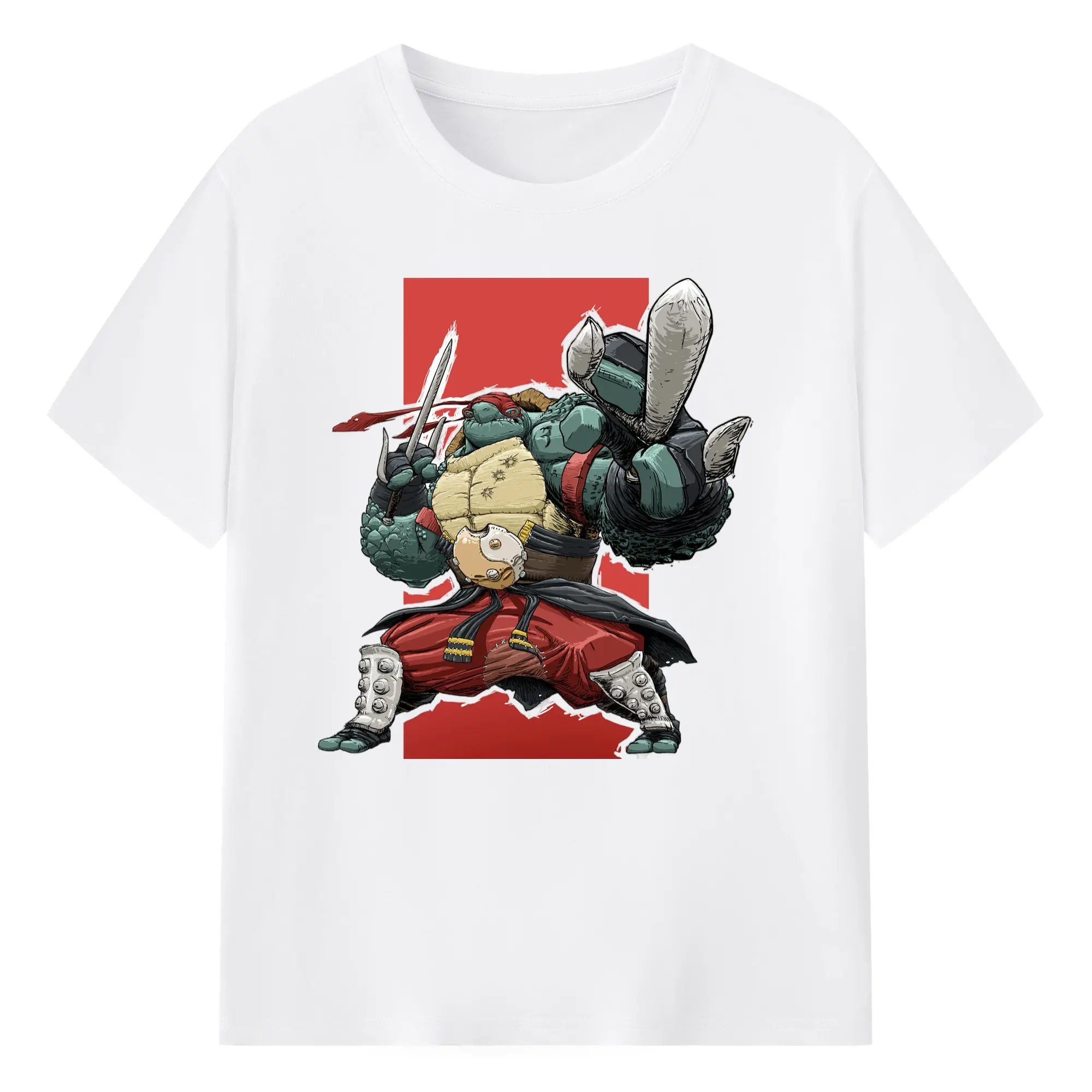 Teenage Mutant Ninja Turtles Raphael T-Shirt - 180g Cotton T-Shirt With Front Heat Transfer Print – Soft, Lightweight, Fitted Design – Comfortable Casual Wear For Sports & Everyday Use