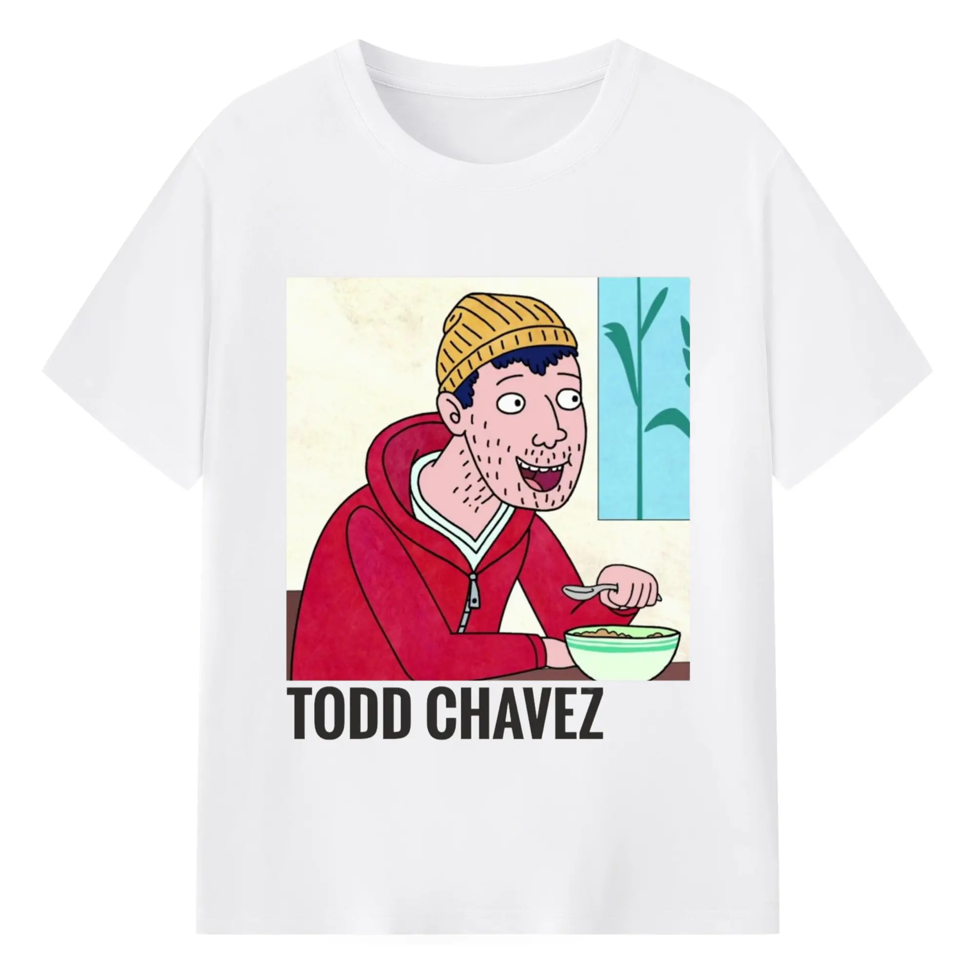 Be9e4adaf1655f554f99c488d88c6de0_美图抠图20251001 - 180g Cotton T-Shirt With Front Heat Transfer Print – Soft, Lightweight, Fitted Design – Comfortable Casual Wear For Sports & Everyday Use