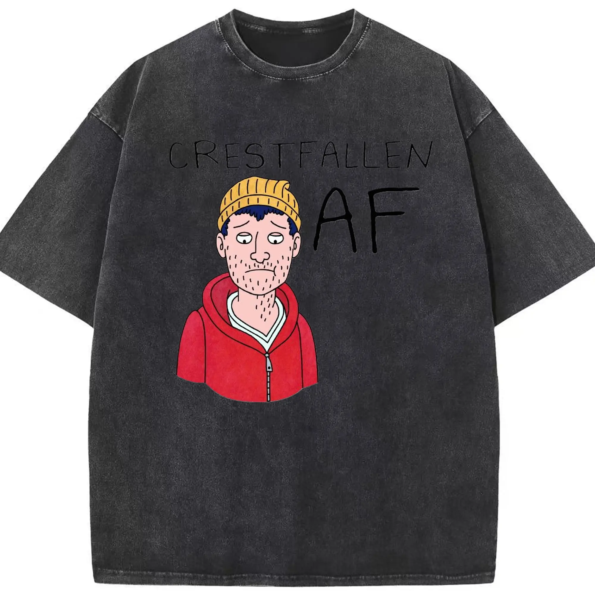 117804a88ccc0ebece13d1b3db5844a8_美图抠图20251001 - Washed Vintage Look 230g Cotton Oversized T-Shirt With Front Heat Transfer Print – Soft, Lightweight, Stylish Fit – Comfortable Casual Wear For Sports & Everyday Use