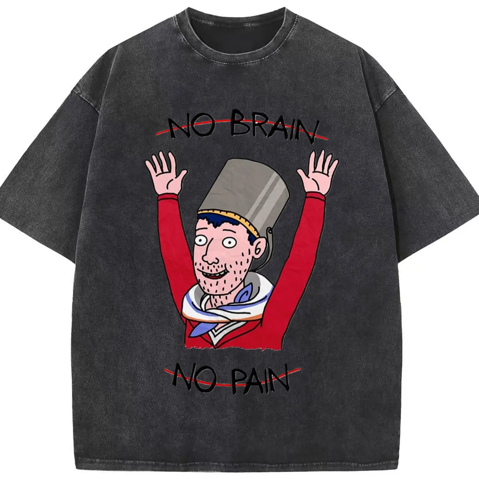 Todd Chavez cartoon T-Shir - Washed Vintage Look 230g Cotton Oversized T-Shirt With Front Heat Transfer Print – Soft, Lightweight, Stylish Fit – Comfortable Casual Wear For Sports & Everyday Use