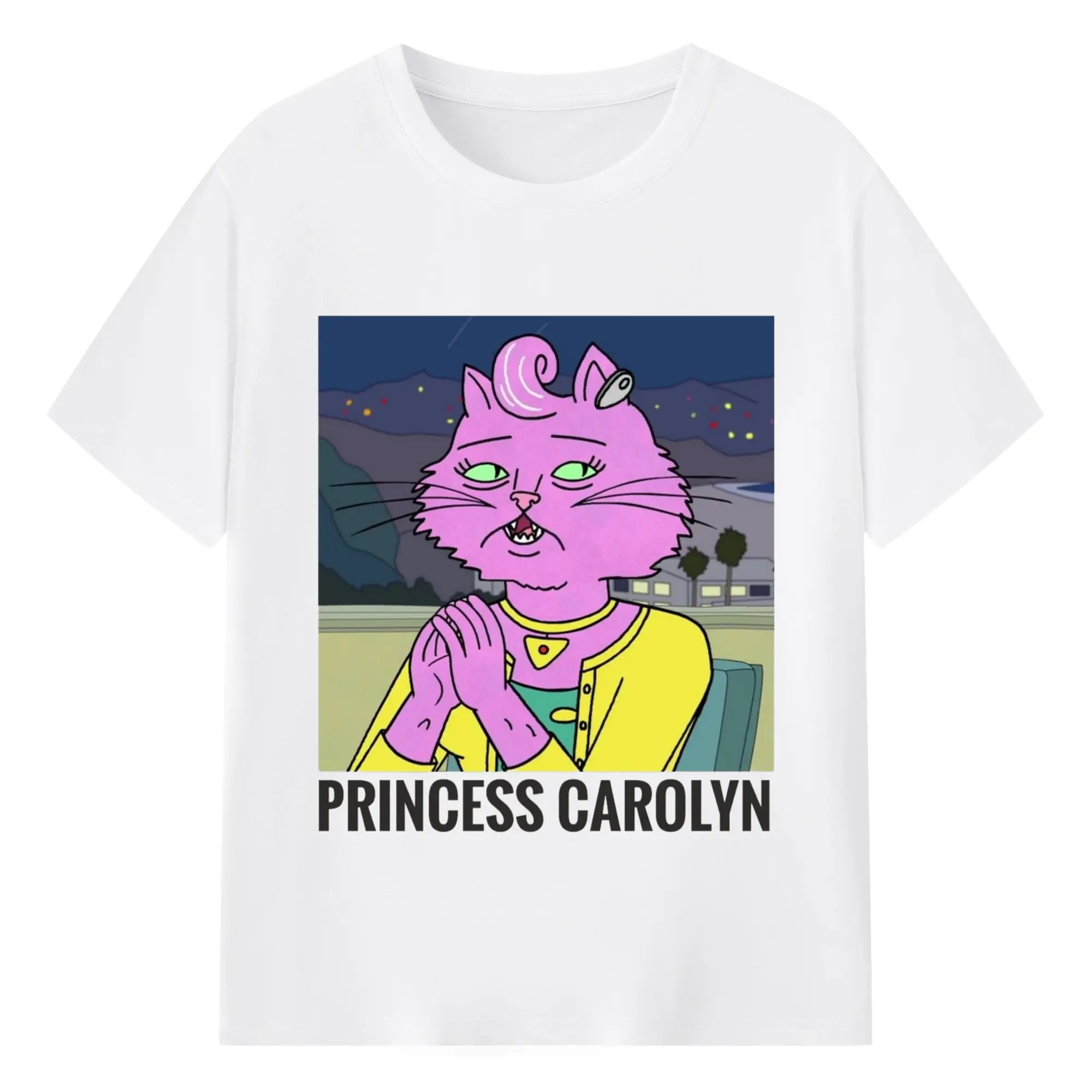 Princess Carolyn shirt - 180g Cotton T-Shirt With Front Heat Transfer Print – Soft, Lightweight, Fitted Design – Comfortable Casual Wear For Sports & Everyday Use